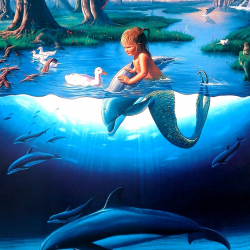 LAST DAY 80% OFF-Wyland Mermaid Art