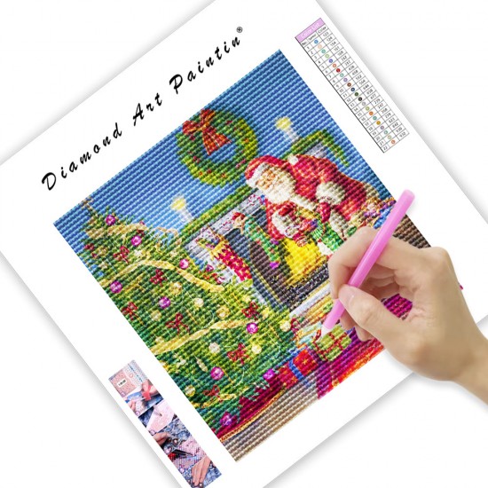 LAST DAY 80% OFF-Santa at tree with present Large