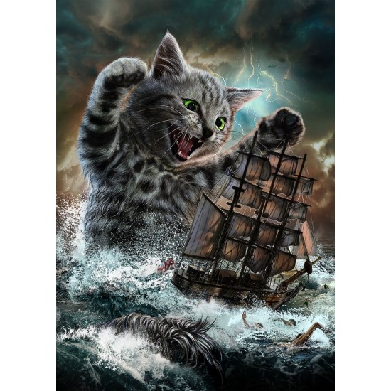 LAST DAY 80% OFF-Cat Kraken Metal Tin Sign Retro Sign