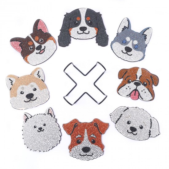 LAST DAY 80% OFF-DIY Dog A Diamond Painting Coasters