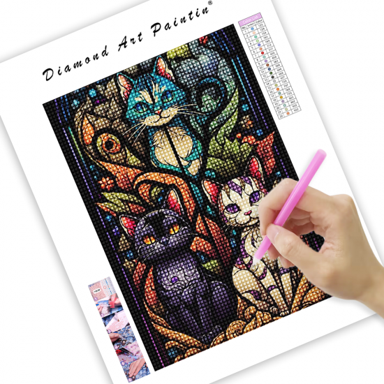 LAST DAY 80% OFF-Glass Painting Cat