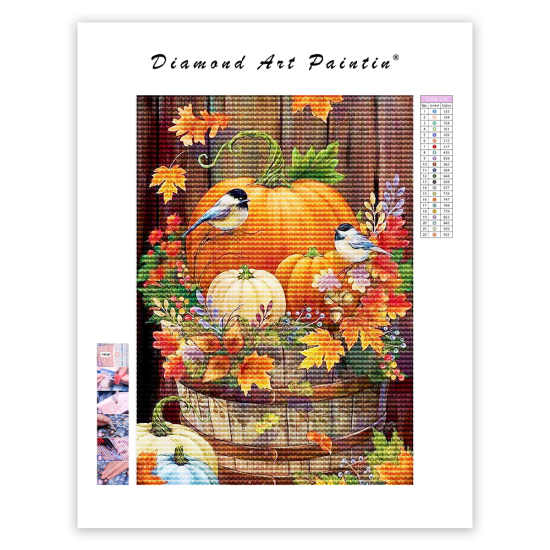 LAST DAY 80% OFF-Autumn Pumpkin Bird Leaves