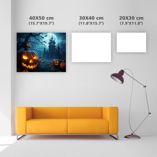 LAST DAY 80% OFF-Halloween pumpkin in the dark autumn forest