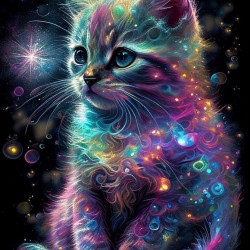 LAST DAY 80% OFF-Psychedelic Kitty Cat