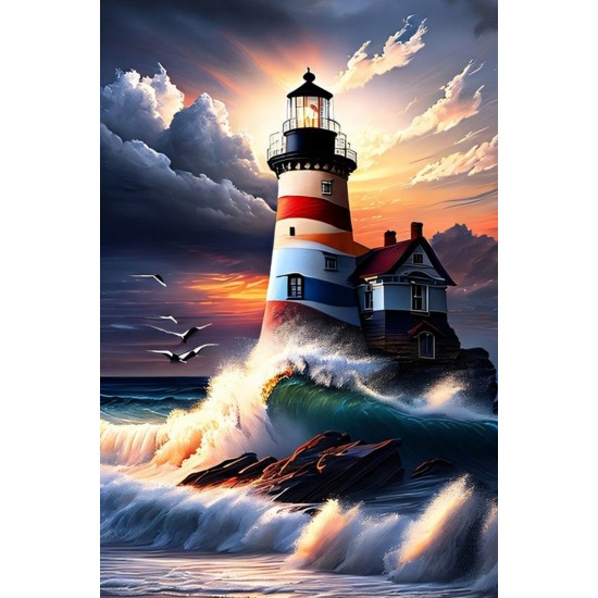 LAST DAY 80% OFF-Full Round - Lighthouse