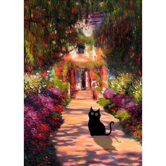 LAST DAY 80% OFF-Claude Monet Flowers Cat