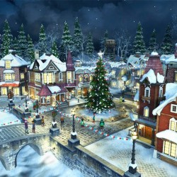 LAST DAY 80% OFF-Snow scene in village