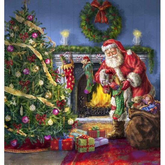 LAST DAY 80% OFF-Santa at tree with present Large