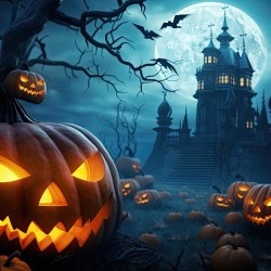 LAST DAY 80% OFF-Halloween pumpkin in the dark autumn forest