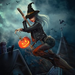 LAST DAY 80% OFF-Halloween Witch Cool Girl