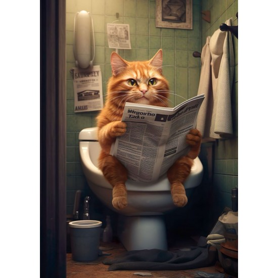 LAST DAY 80% OFF-Fat Cat Toilet Newspaper