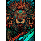 LAST DAY 80% OFF-Neon Lion on Dark