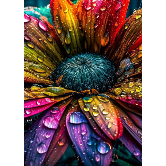 LAST DAY 80% OFF-Brightly colored flower with raindrops