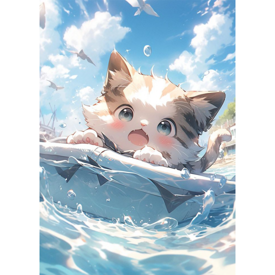 LAST DAY 80% OFF-Cute cat on the ocean