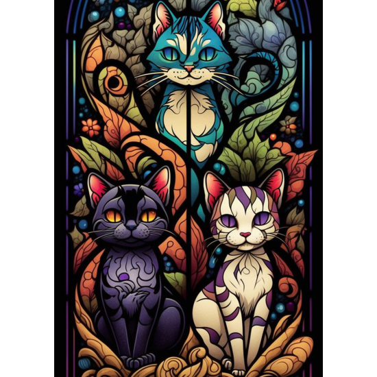 LAST DAY 80% OFF-Glass Painting Cat