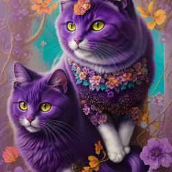 LAST DAY 80% OFF-Purple noble Cat