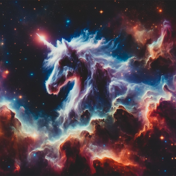 LAST DAY 80% OFF-Colorful Unicorn in Space