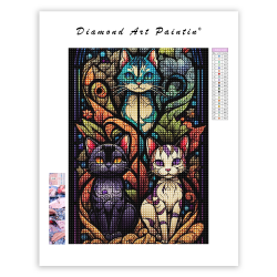 LAST DAY 80% OFF-Glass Painting Cat