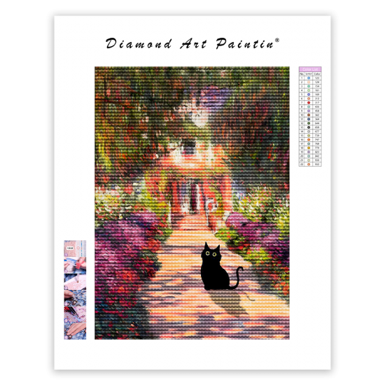 LAST DAY 80% OFF-Claude Monet Flowers Cat