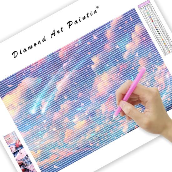 LAST DAY 80% OFF-Girl Under The Sky Canvas Paint Art Pictures