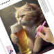 LAST DAY 80% OFF-Majestic cat drinking beer