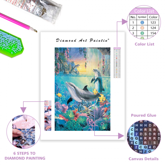 LAST DAY 80% OFF-Jumping Dolphin Drawing